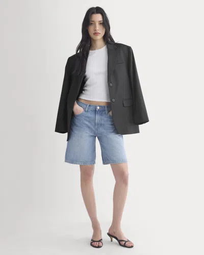 Everlane Loose Jean Short In Light Wash In Blue