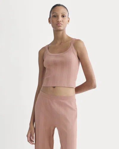 Everlane Lounge Rib Tank Top In Ash Rose In Pink