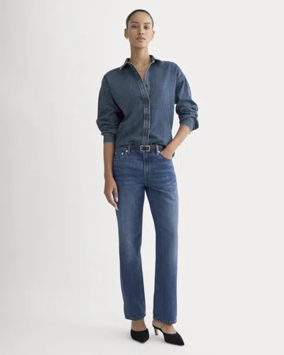 Everlane Low-rise Straight Jean In Tungsten Old Blue