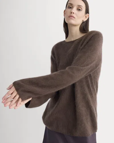 Everlane Lush Cashmere Boatneck Sweater In Raven In Brown