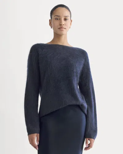Everlane Lush Cashmere Boatneck Sweater In Starry Navy In Blue
