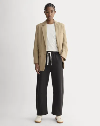 Everlane Luxe Fleece Barrel Sweatpant In Black