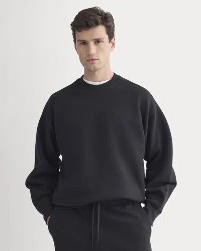 Everlane Luxe Fleece Crew Pullover In Black In Multi