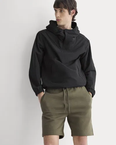 Everlane Luxe Fleece Easy Short In Olive Night In Green