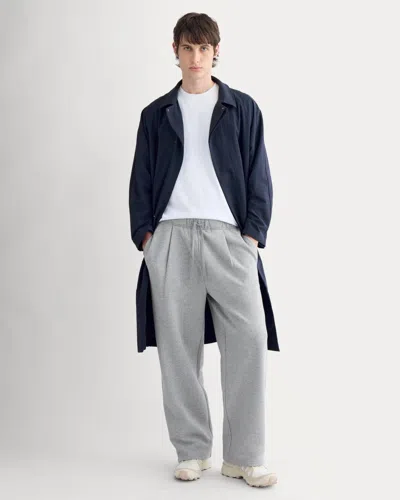 Everlane Luxe Fleece Pleated Sweatpant In Vintage Heather Grey In Gray