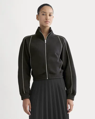 Everlane Luxe Fleece Track Jacket In Black