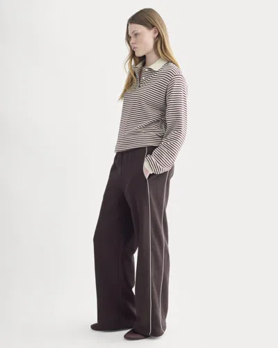 Everlane Luxe Fleece Track Pant In Dark Chocolate In Brown