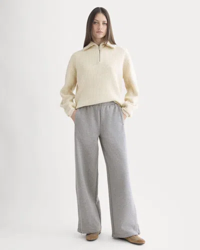Everlane Luxe Fleece Track Pant In Vintage Heather Grey In Gray