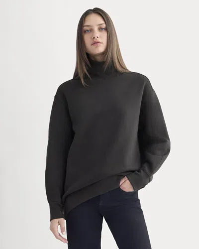 Everlane Luxe Fleece Turtleneck In Black