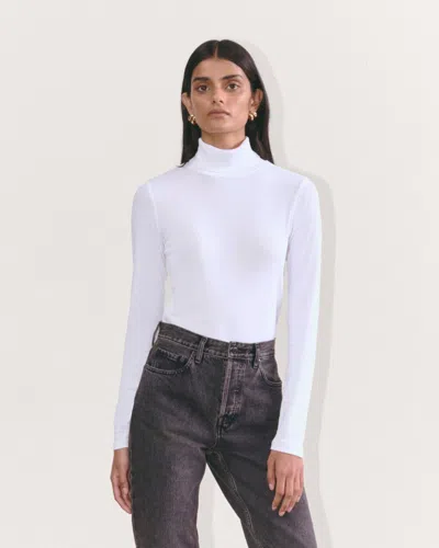 Everlane Luxe Rib Turtleneck In White