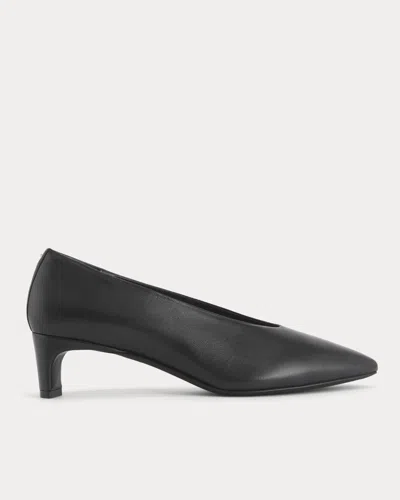 Everlane Made In Italy Almond-toe Pump In Black Leather