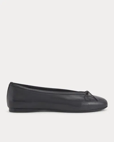 Everlane Made In Italy Ballet Flat In Black Leather