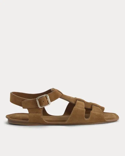 Everlane Made In Italy Opanka Sandal In Biscott Suede In Brown