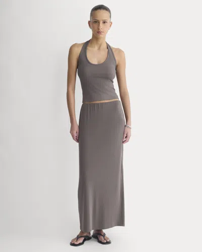 Everlane Maxi Skirt In Gray