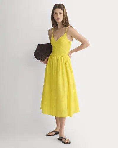 Everlane Midi Dress In Cotton Silk Voile In Passion Fruit