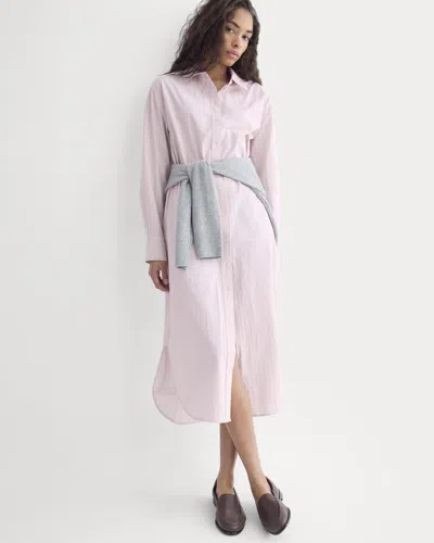 Everlane Midi Shirtdress In Pink