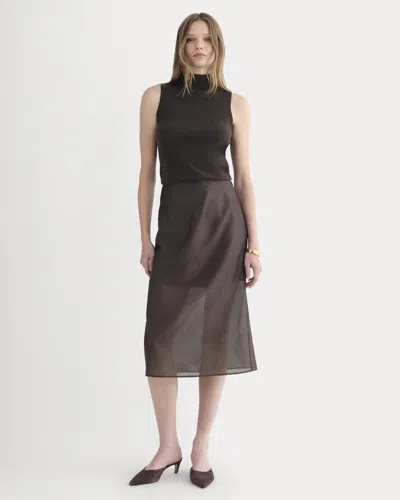 Everlane Midi Skirt In Brown