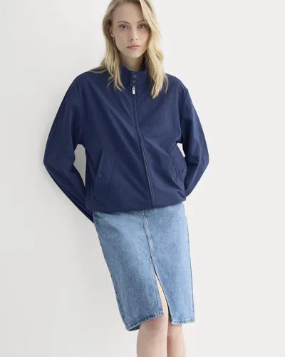 Everlane Mid-rise Denim Midi Skirt In Vintage Mid Indigo In Blue