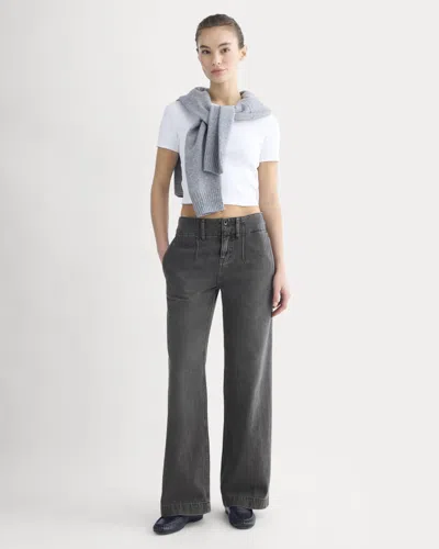 Everlane Mid-rise Trouser Jean In Black In Green