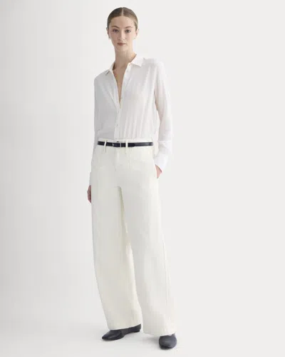 Everlane Mid-rise Trouser Jean In Ecru In White