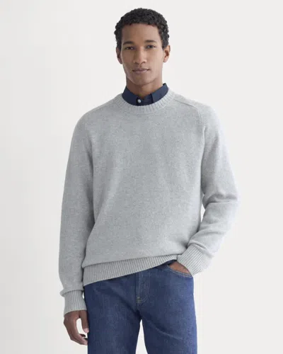Everlane Midweight Cashmere Crew Neck Sweater In Heathered Grey In Gray