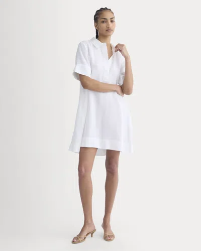 Everlane Mini Popover Shirtdress In White
