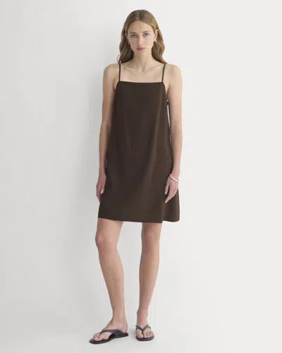 Everlane Mini Shift Dress In Brown
