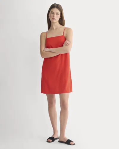Everlane Mini Shift Dress In Red