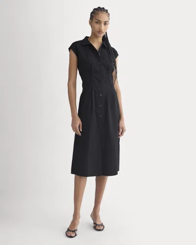Everlane Muscle Shirtdress In Lightweight Cotton In Black
