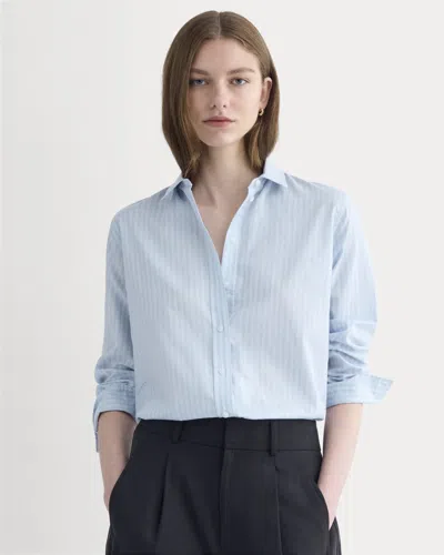 Everlane Must-have Shirt In Forever Blue/optic White
