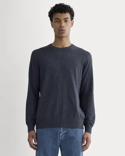 Everlane No-sweat Sweater In Heathered Ash In Blue