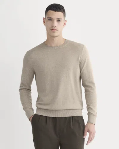 Everlane No-sweat Sweater In Heathered Oatmeal In Brown