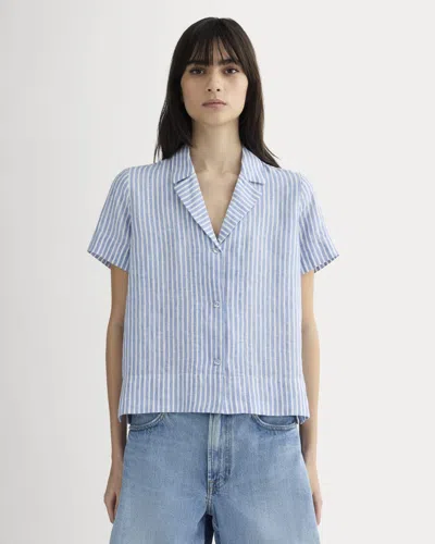 Everlane Notch Shirt In Blue