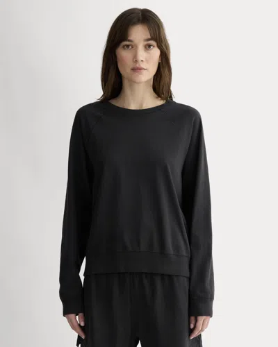Everlane Off-duty Long-sleeve Tshirt In Black