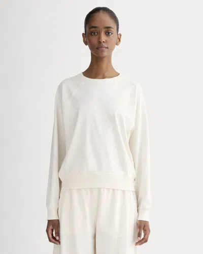 Everlane Off-duty Long-sleeve Tshirt In Bone In White