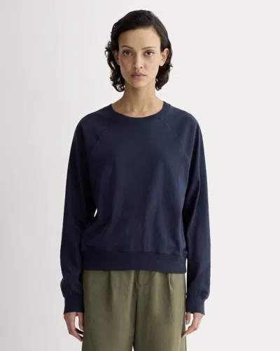 Everlane Off-duty Long-sleeve Tshirt In Navy In Blue