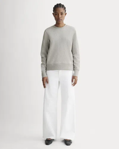 Everlane Off-duty Terry Crew Neck Sweater In Heathered Grey In Gray