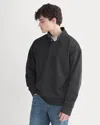Everlane Off-duty Terry Pullover In Black In Black