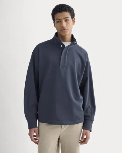 Everlane Off-duty Terry Pullover In Deep Navy In Blue