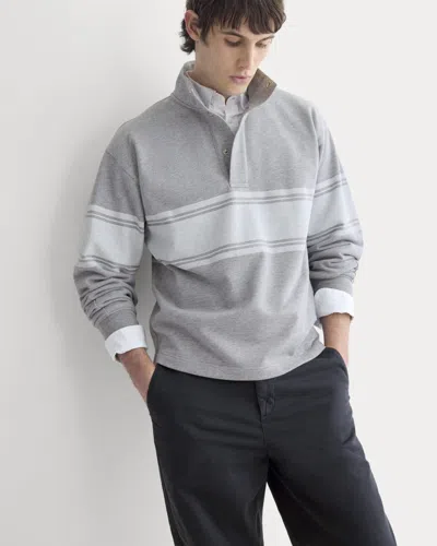 Everlane Off-duty Terry Pullover In Vintage Heather Grey/bone In Gray