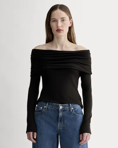 Everlane Off-the-shoulder Top In Black