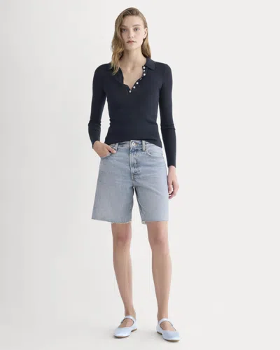 Everlane Og Baggy Jean Short In Light Indigo In Blue
