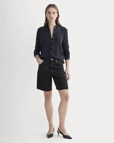 Everlane Og Baggy Jean Short In Washed Black