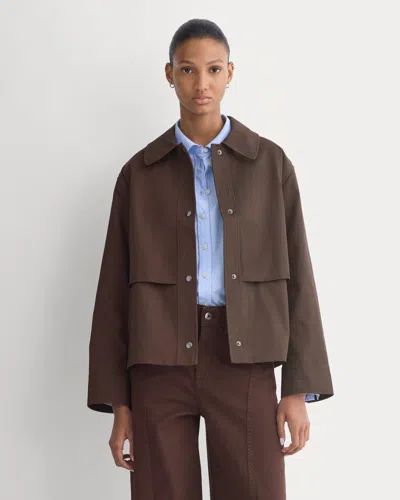 Everlane Organic Cotton Twill Field Jacket In Coffee Bean