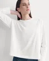 Everlane Oversized Boxy Crew Neck Tshirt In White