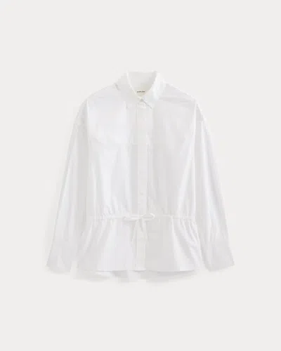 Everlane Oversized Cinched Shirt In White