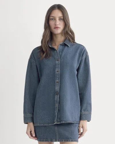 Everlane Oversized Denim Shirt In Tungsten Blue Stone
