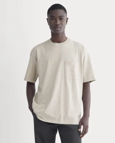 Everlane Oversized Midweight Tshirt In Heathered Oatmeal In Neutral