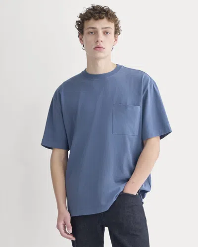 Everlane Oversized Midweight Tshirt In Vintage Indigo In Blue