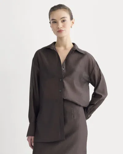 Everlane Oversized Shirt In Brown